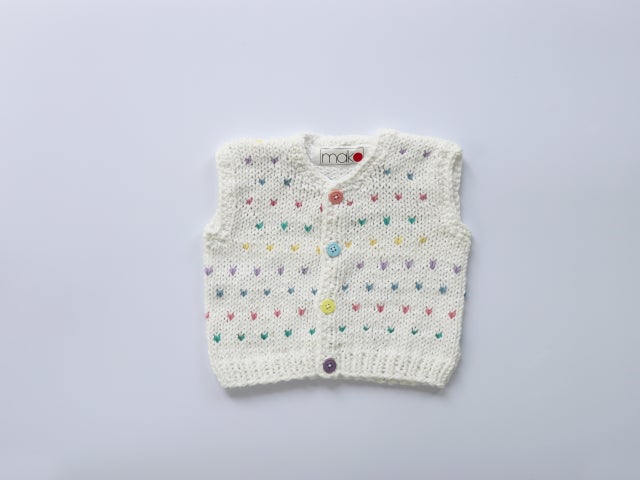 maquimalo マキマロ☆ Hand knit Uncle Vest Handknit Chunky Cloud Vest,crochet Punch Needle Women